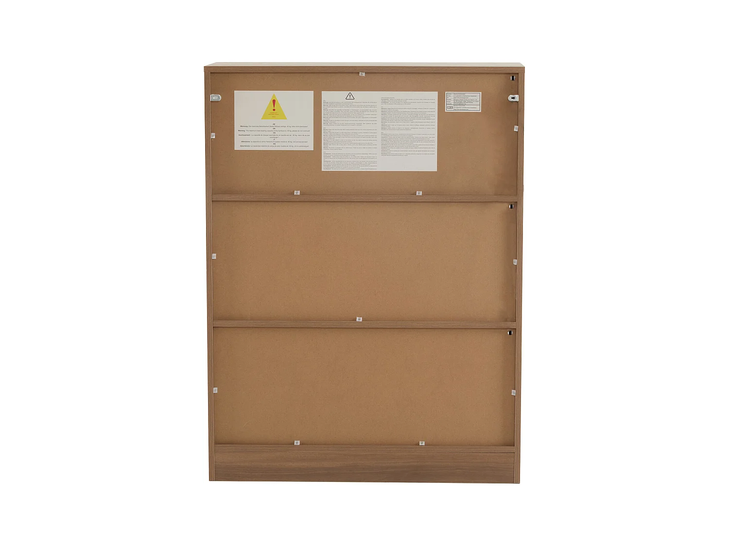 Vitrine en Verre avec LED, Armoire vitrine sur Pied avec 3 étagères, Meuble vitrine, Noyer Naturel