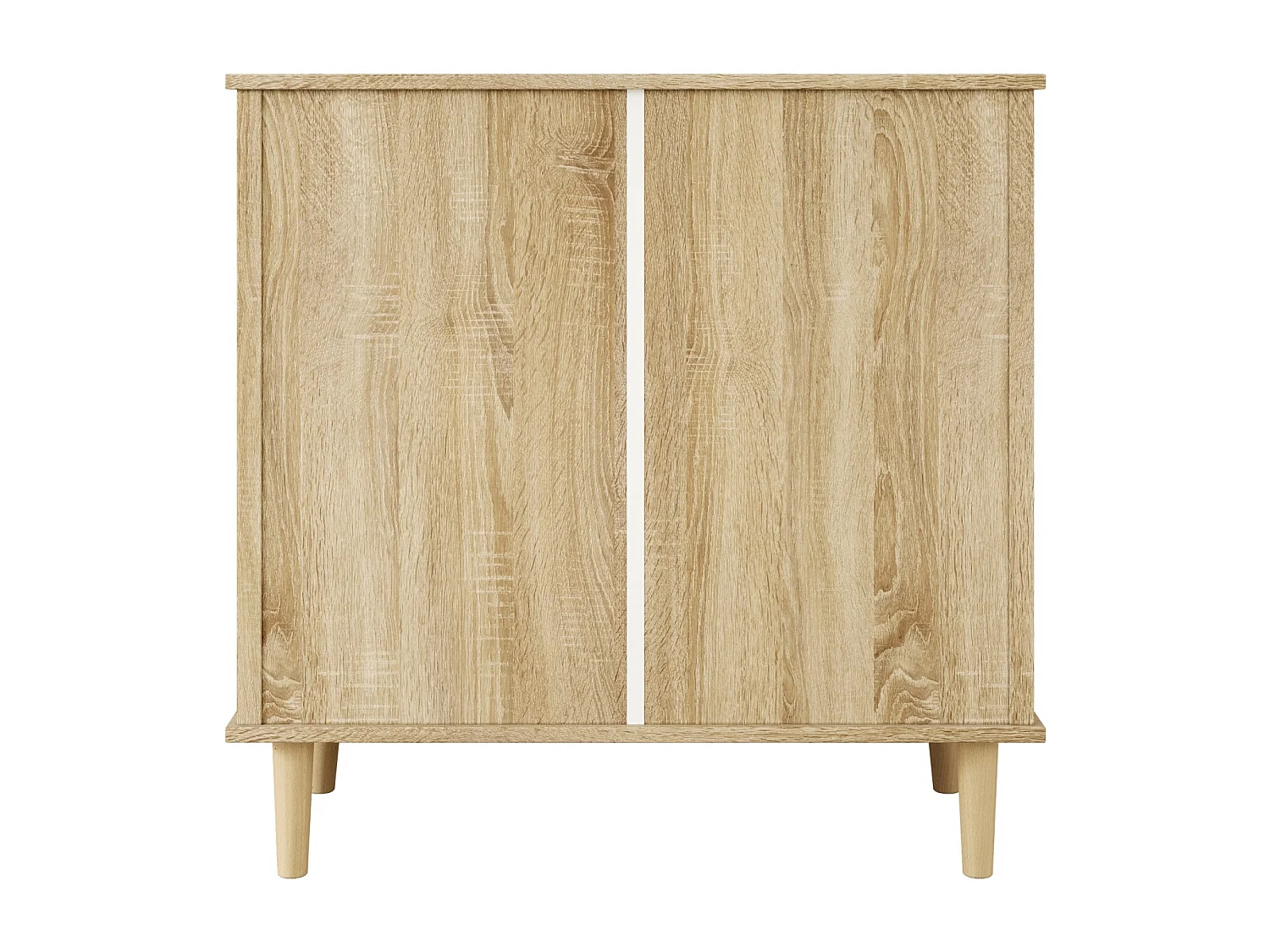 Cômoda com 4 gavetas, com gavetas de vime e pés de madeira maciça, para quarto, sala de estar, 80x80x40cm