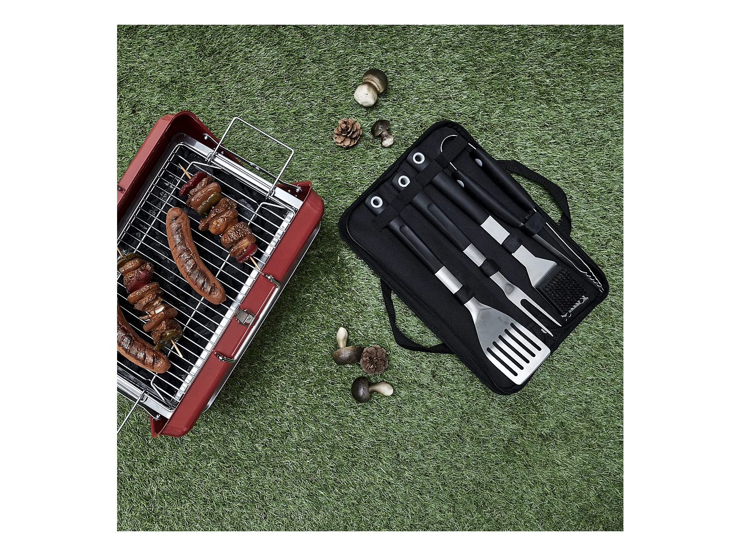 Kit accessoires Barbecue Noir