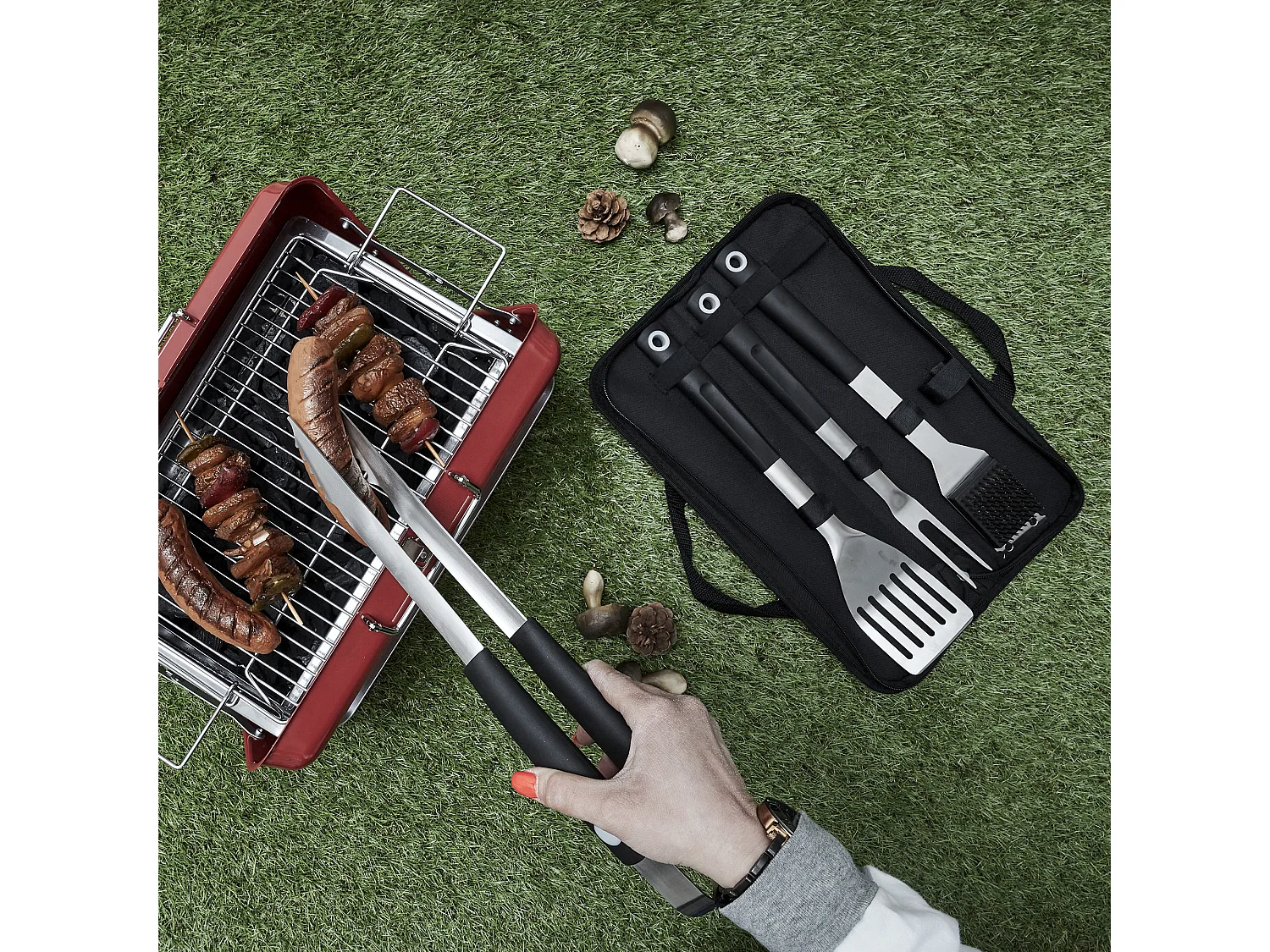 Kit accessoires Barbecue Noir