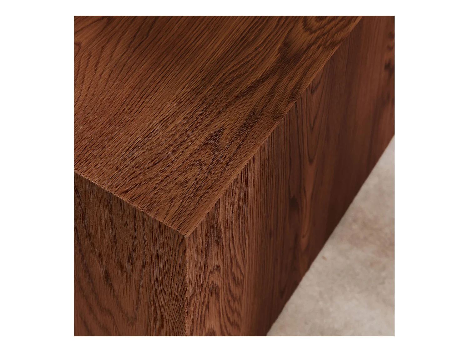 Lot de 2 tables basses rondes effet noyer. Ø58 x H 40cm / Ø50 x H 33cm SYLVA