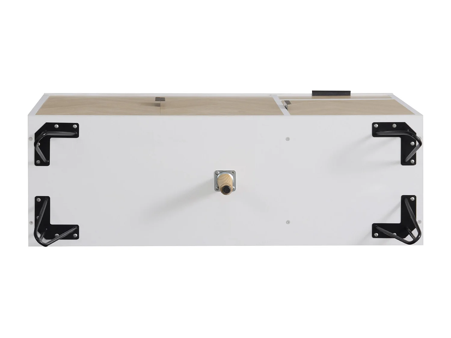 Buffet, Armoire de rangement moderne avec pieds en métal, Pour couloir, salon - 90x30x71,5 cm,Blanc