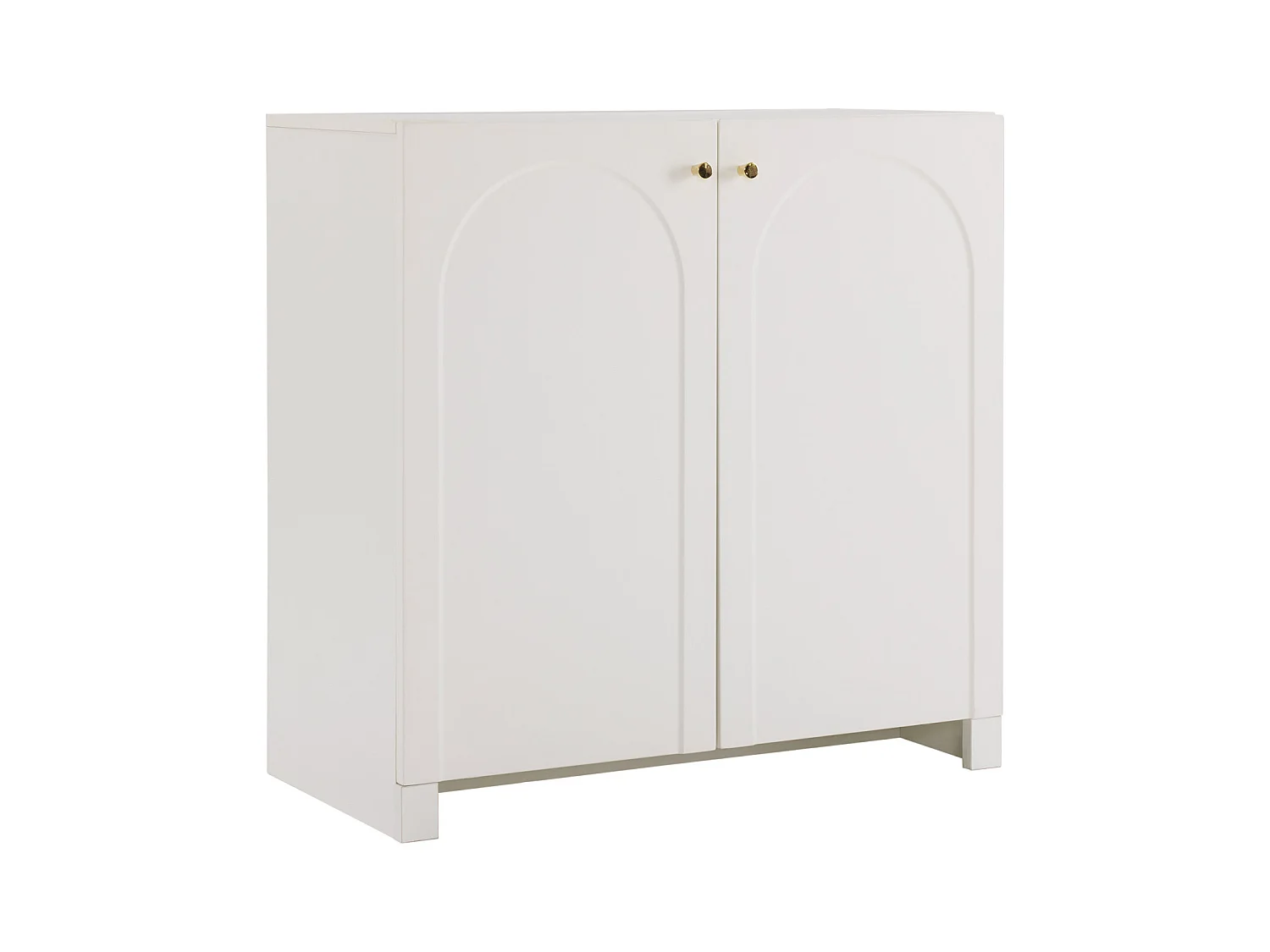 Buffet Meuble de Rangement 80 x 40 x 80 cm, Armoire Meuble Salon avec 2 Portes, Blanc Crème