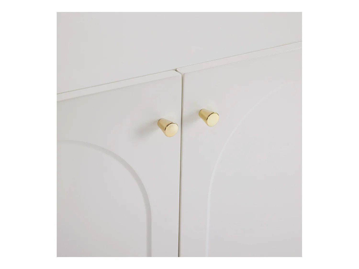 Buffet Meuble de Rangement 80 x 40 x 80 cm, Armoire Meuble Salon avec 2 Portes, Blanc Crème