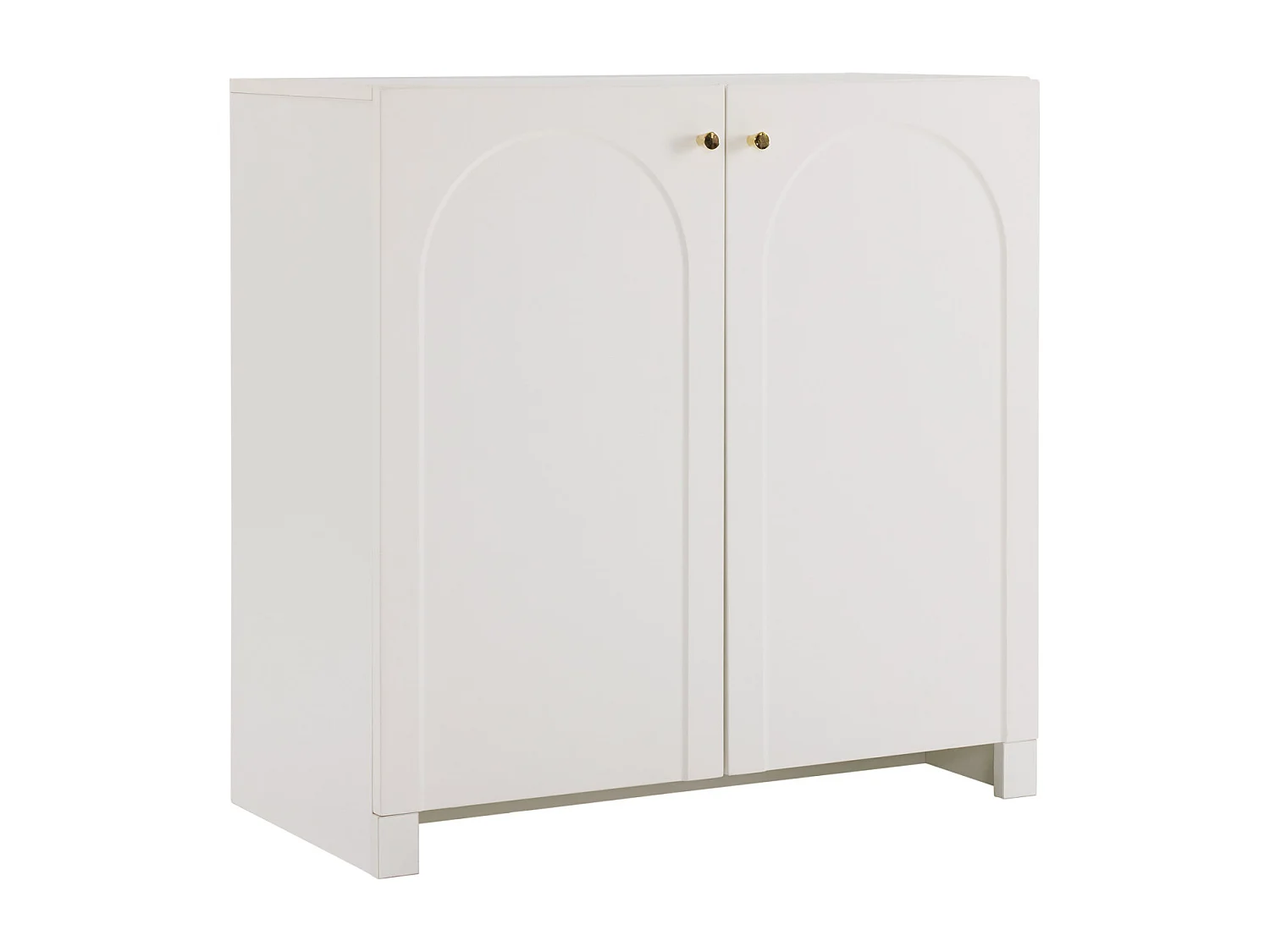 Buffet Meuble de Rangement 80 x 40 x 80 cm, Armoire Meuble Salon avec 2 Portes, Blanc Crème
