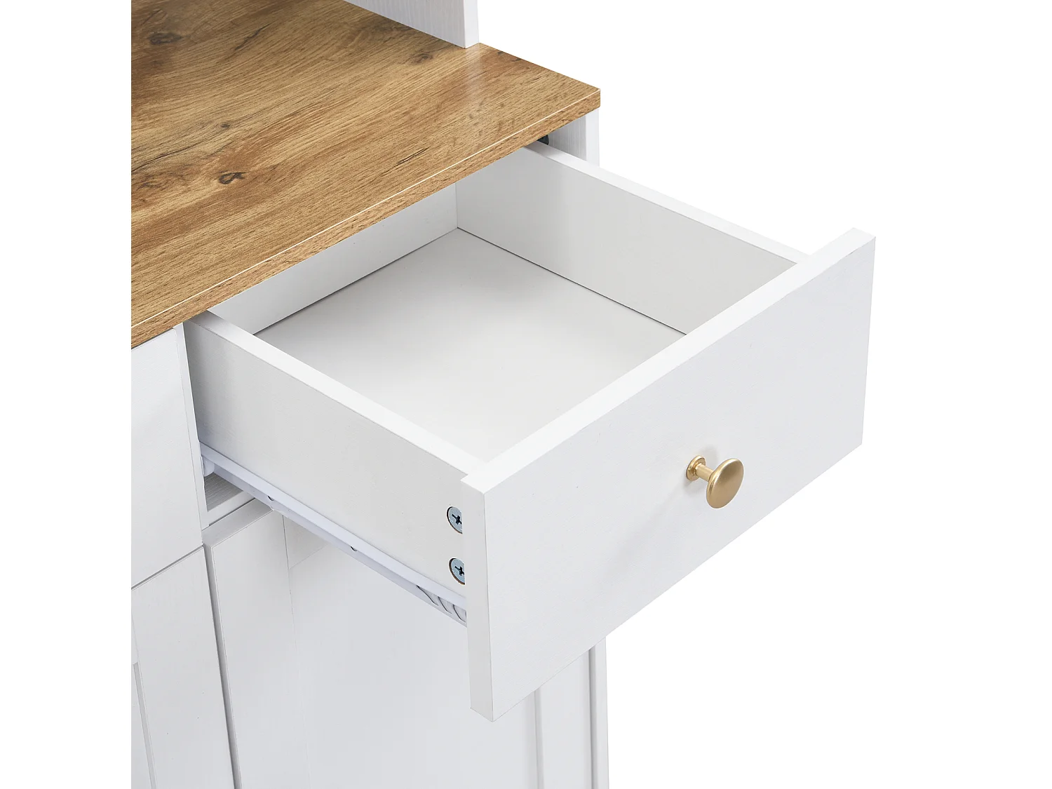 Buffet haut en bois blanc, 94,5 x 30 x 175,5 cm, design moderne pour salon et salle à manger