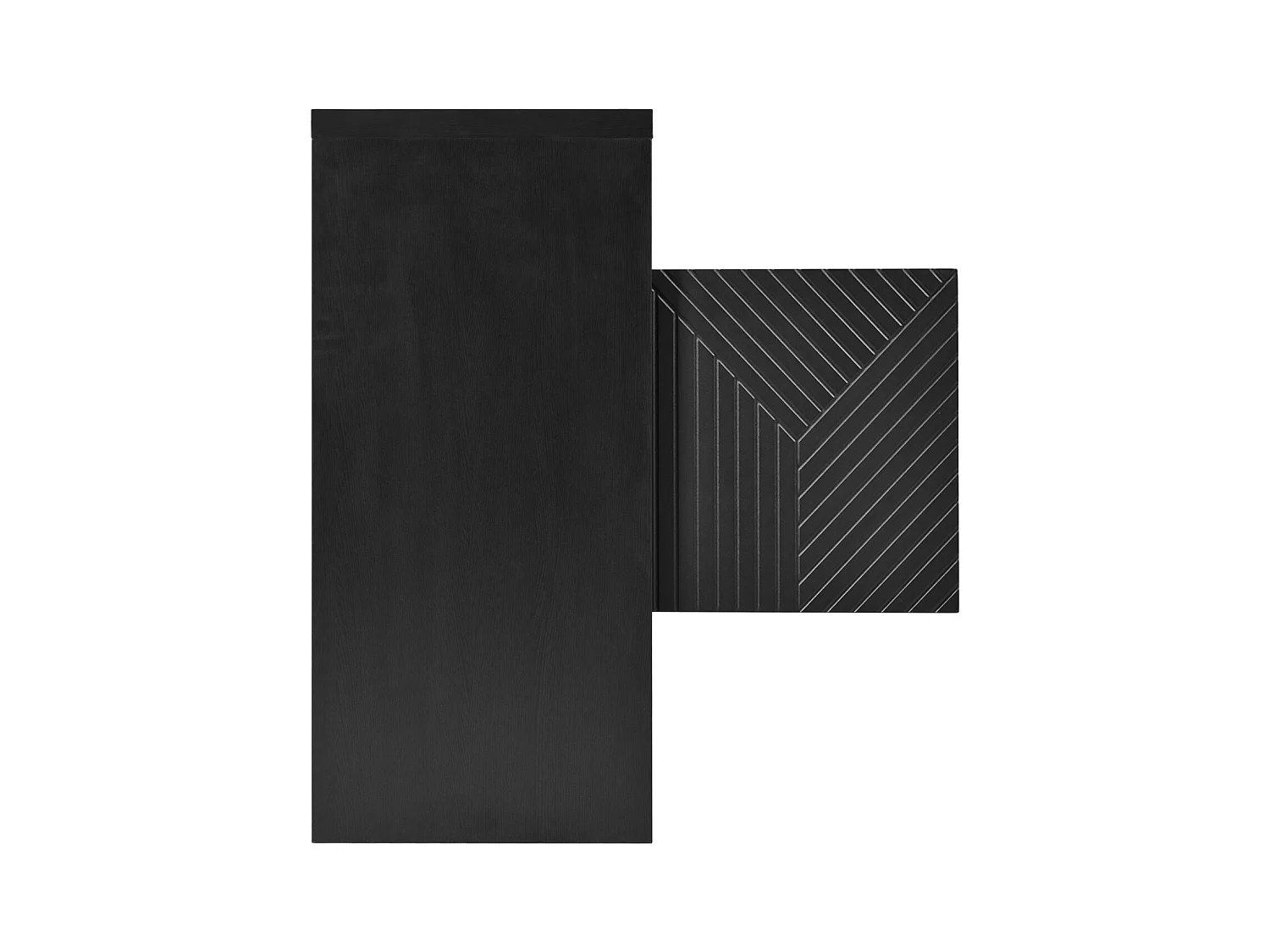 Aparador de 4 portas 140 x 35 x 75 cm - com espaço de armazenamento - para sala de jantar, sala de estar - Preto