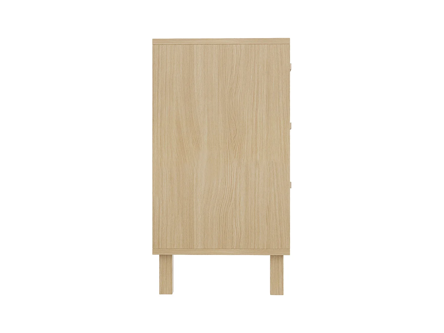 Aparador de madera con 6 cajones de ratán, ideal para salón, dormitorio y comedor, 120 x 75 x 40 cm