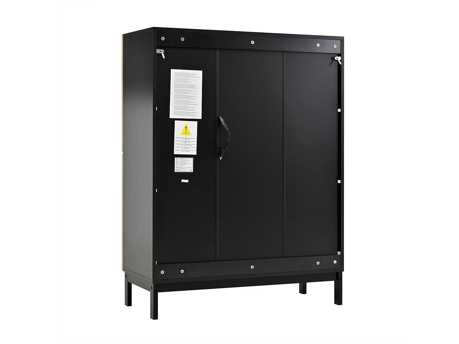 Armário de exposição e sapateira 2 em 1 – Design moderno com prateleiras ajustáveis e amplo espaço de armazenamento