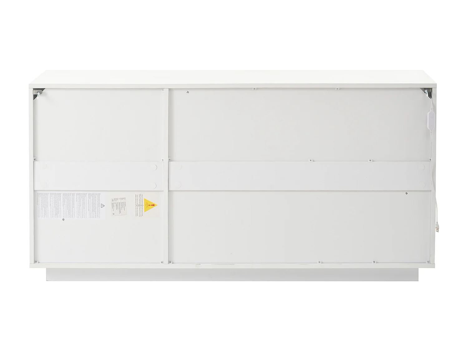 Aparador de salón con 3 puertas, mueble de comedor multiusos, almacenaje blanco, 140 x 40 x 76 cm