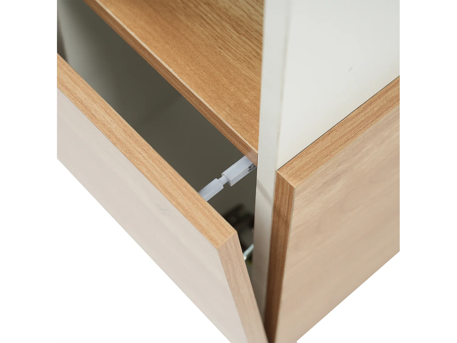 Aparador de comedor moderno con puertas sin tiradores - Blanco - Almacenamiento multifuncional