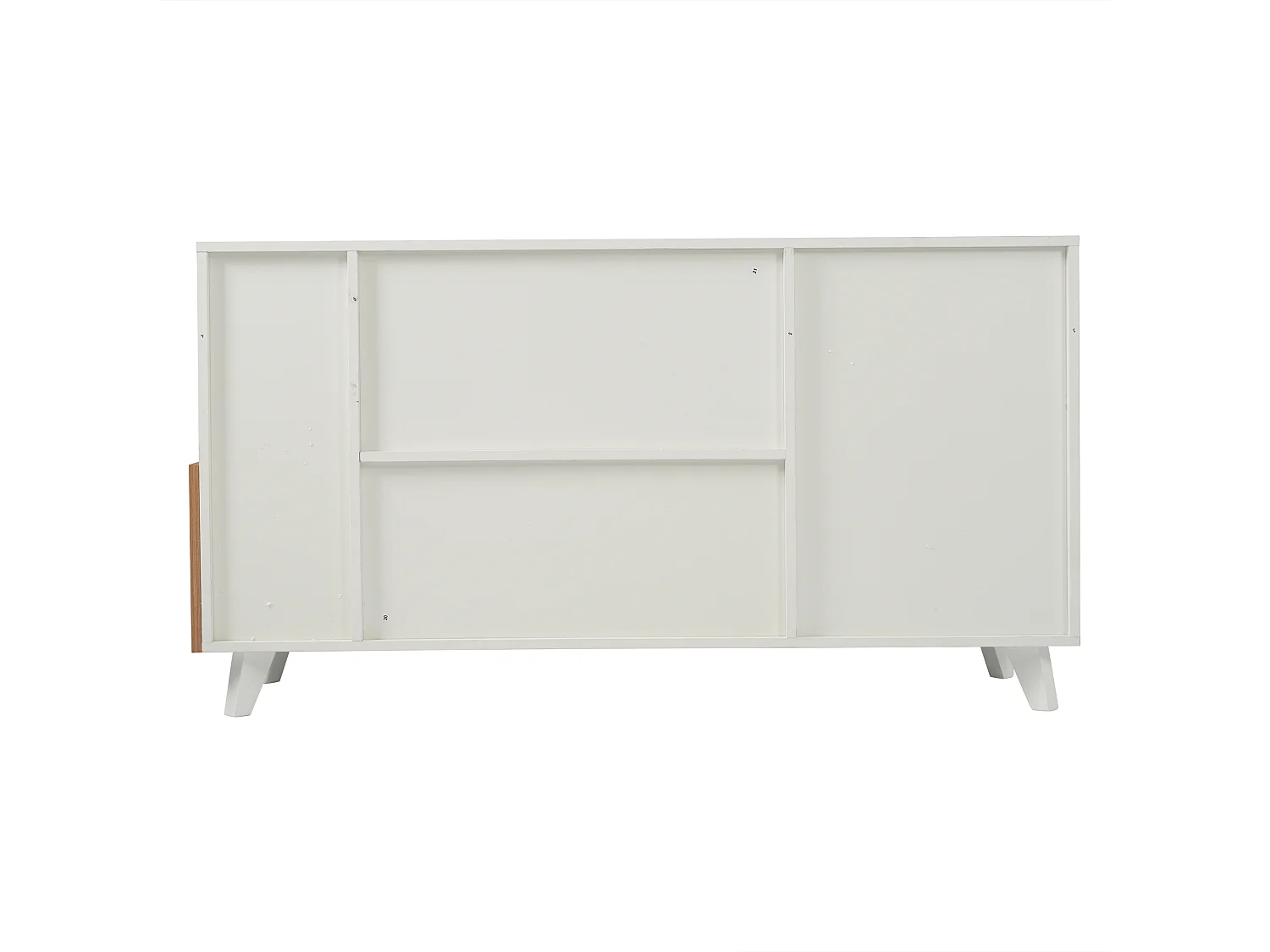 Buffet de salle à manger moderne avec portes sans poignée - Blanc - Rangement multifonctionnel