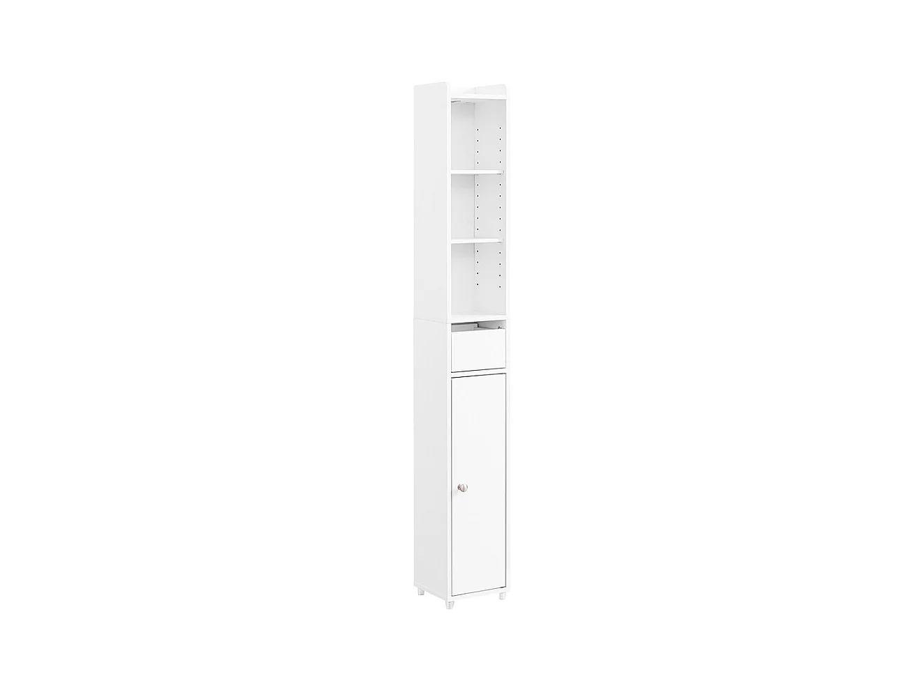 SoBuy Colonne de Rangement pour Salle de Bain avec Portes et Tiroirs