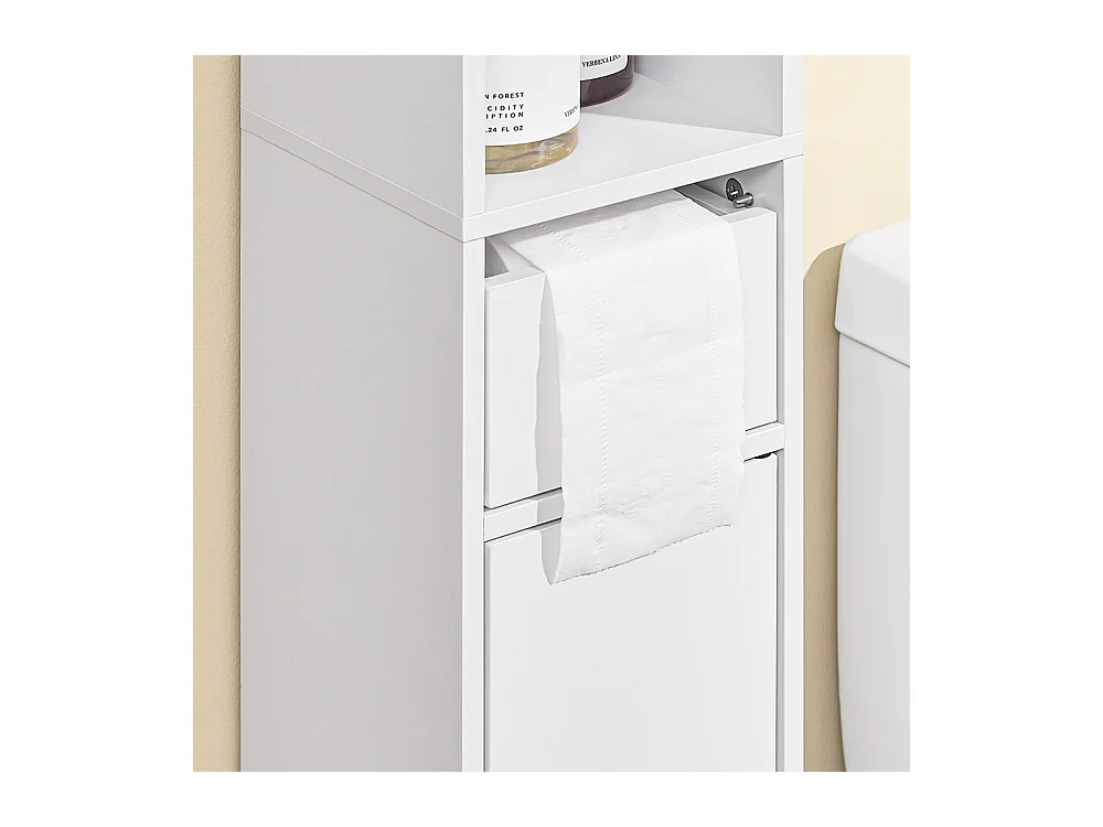 SoBuy Colonne de Rangement pour Salle de Bain avec Portes et Tiroirs
