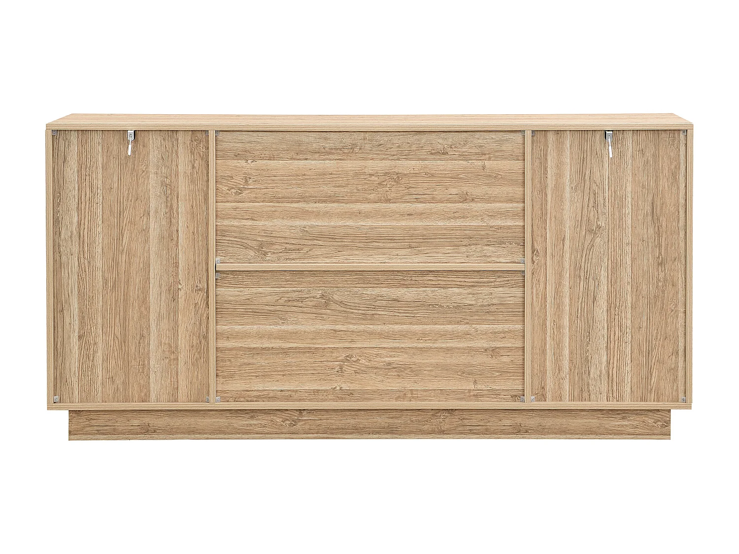 Aparador de madera natural con estantes, estilo reboteador: perfecto para la sala de estar o la cocina.