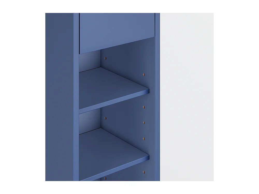 Mueble de Baño en MDF Resistente al Agua con Estantes y Cajón, Azul Oscuro