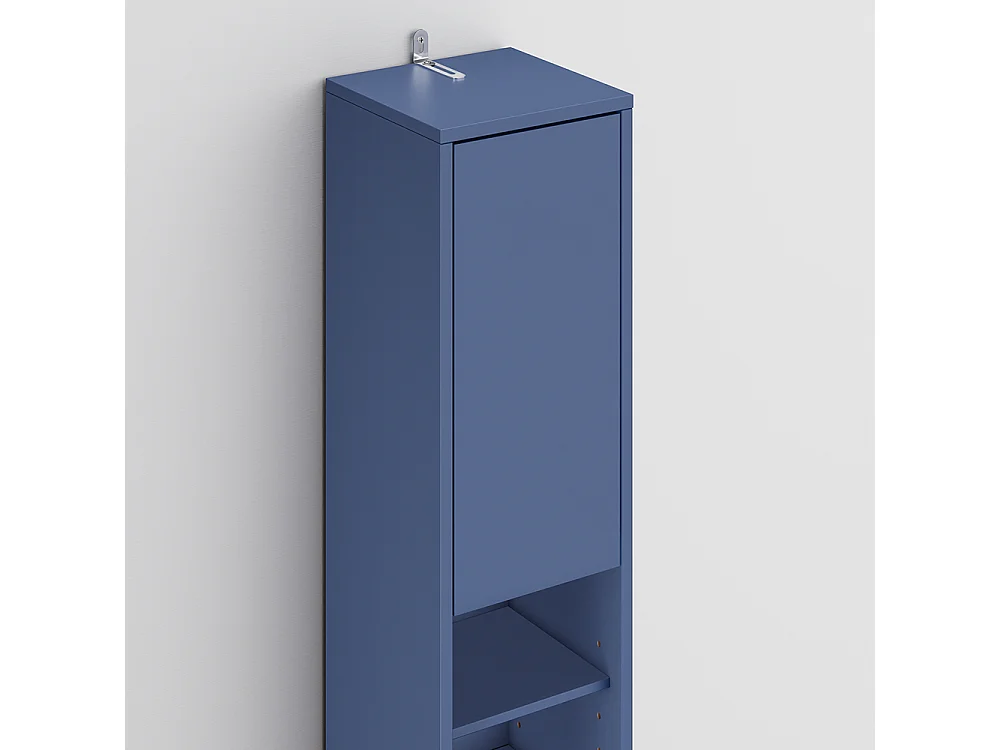 Armoire de Salle de Bain SoBuy en MDF Bleu, 20x20x180 cm