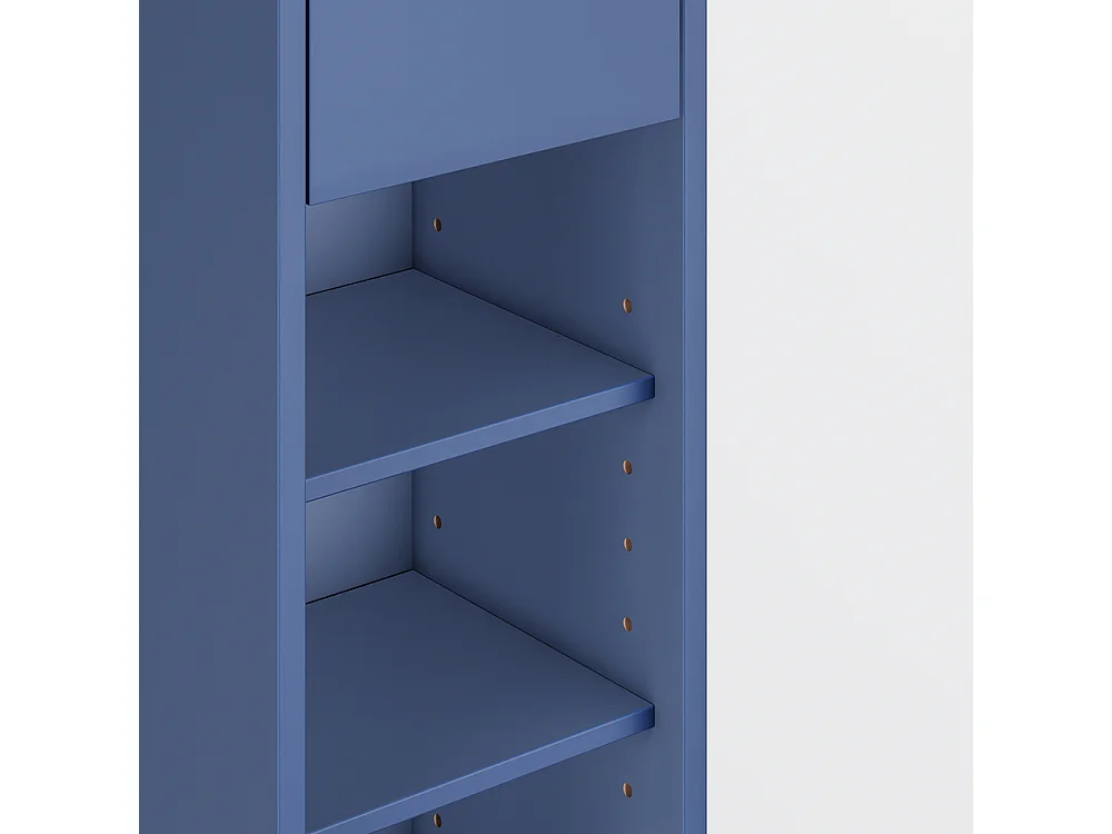 Armoire de Salle de Bain SoBuy en MDF Bleu, 20x20x180 cm