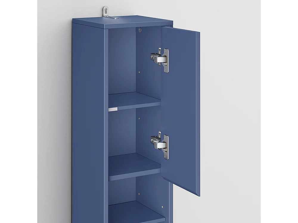 Armoire de Salle de Bain SoBuy en MDF Bleu, 20x20x180 cm