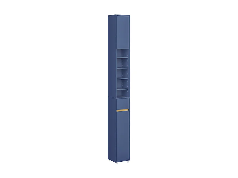 Armoire de Salle de Bain SoBuy en MDF Bleu, 20x20x180 cm