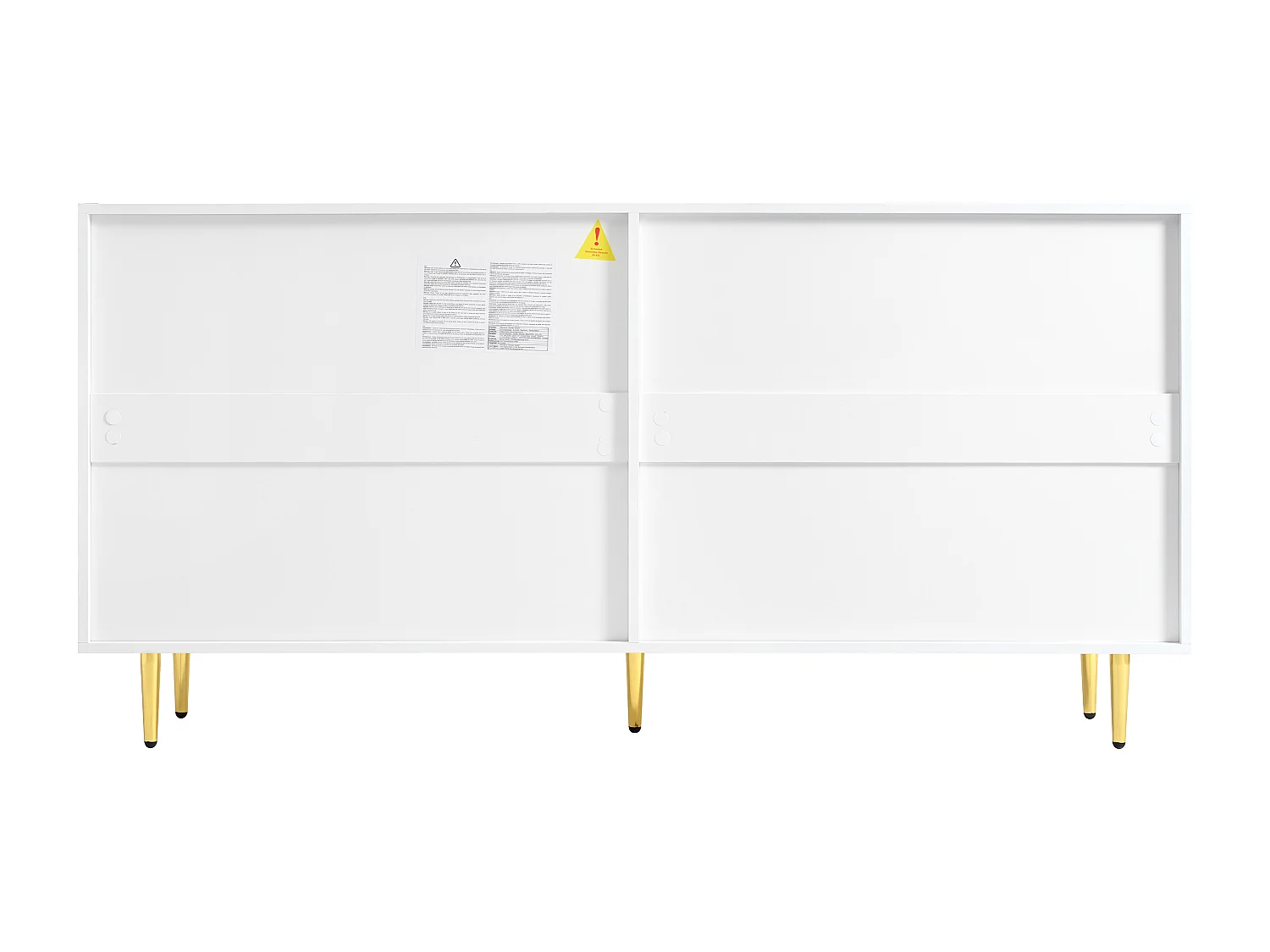 Aparador de madera para cocina y salón, 160×80×40 cm, 4 puertas, color blanco