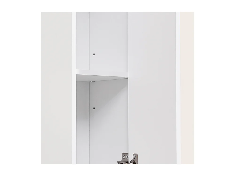 Armoire de Salle de Bain Compacte avec Étagère et Tiroir, Blanc