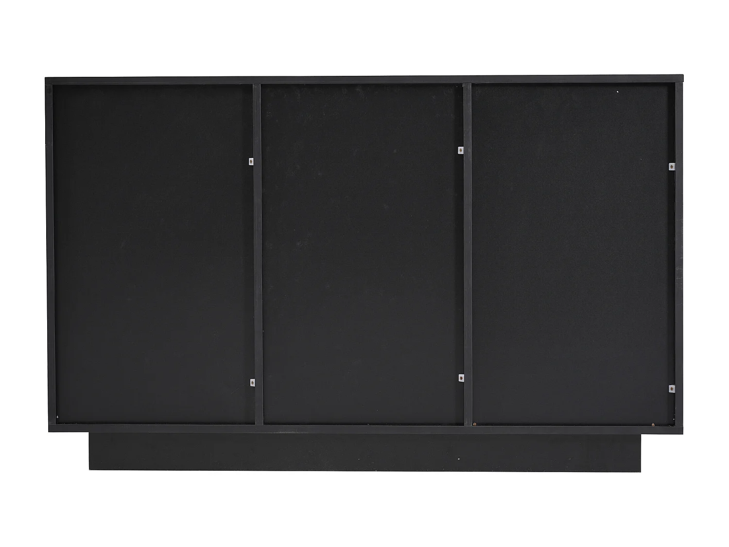 Buffet con illuminazione a LED - Mobile da cucina a 3 ante - Per sala da pranzo, soggiorno, Nero, 120 cm