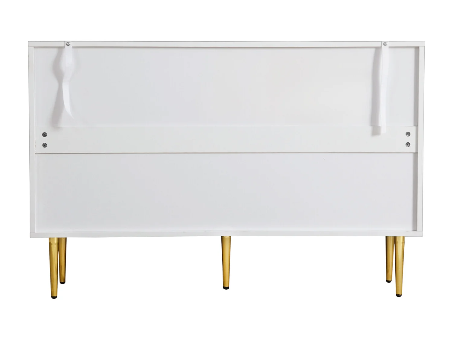 Aparador de madeira com 2 portas e 3 gavetas, 120x38x79,5 cm, para cozinha e sala de estar, branco