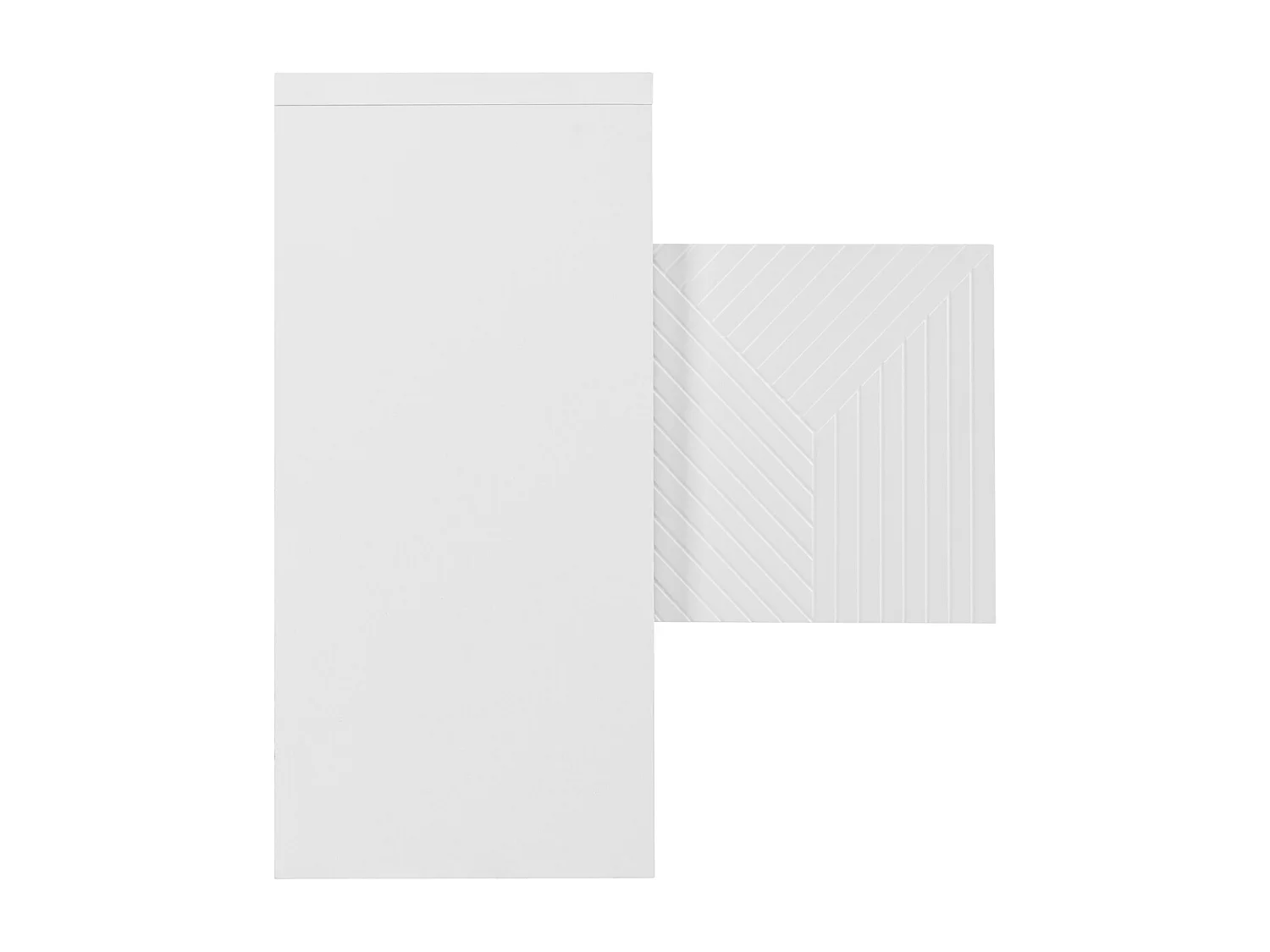 Buffet à 4 portes 140 x 35 x 75 cm - avec espace de rangement -  pour salle à manger, salon - Blanc