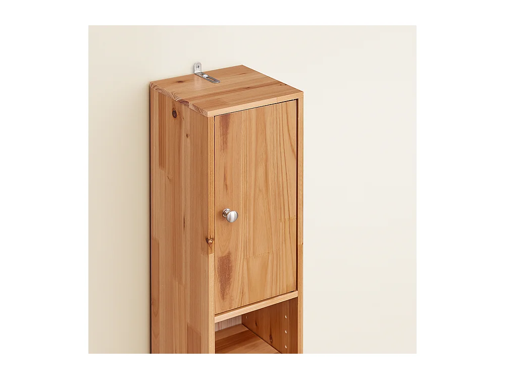 SoBuy Armadietto Bagno in Legno Idrorepellente con Ripiani Regolabili