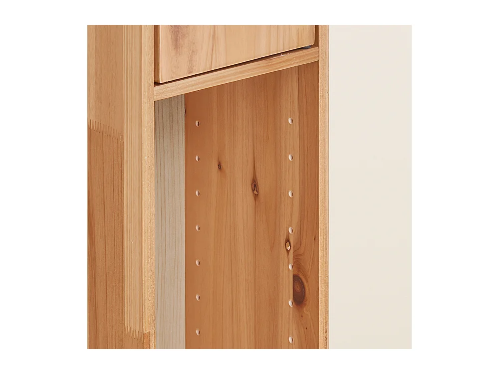 SoBuy Armadietto Bagno in Legno Idrorepellente con Ripiani Regolabili