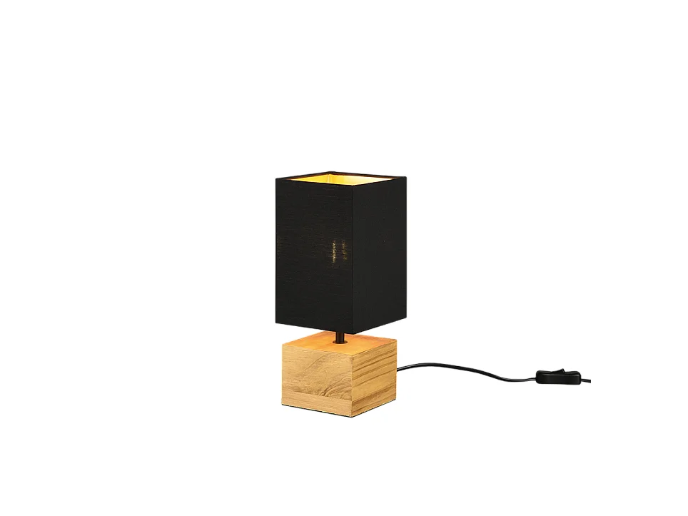 Lampada da tavolo, legno, naturale, 12x30x12 cm, Woody