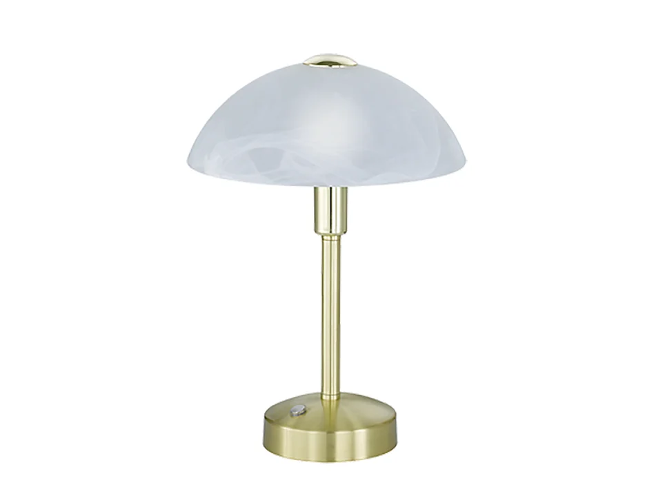 Lampada da tavolo LED, metallo, ottone satinato, 22,5x30x22,5 cm, Donna