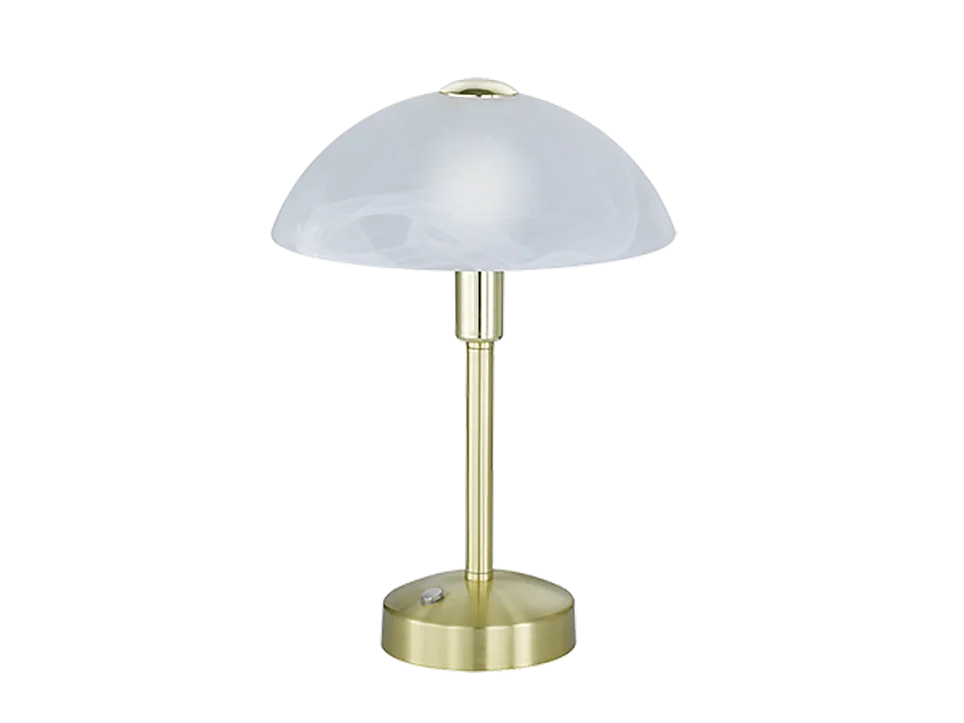 Lampada da tavolo LED, metallo, ottone satinato, 22,5x30x22,5 cm, Donna