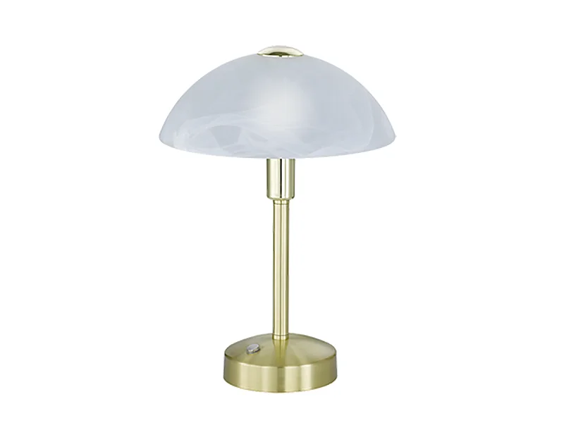 Lampada da tavolo LED, metallo, ottone satinato, 22,5x30x22,5 cm, Donna