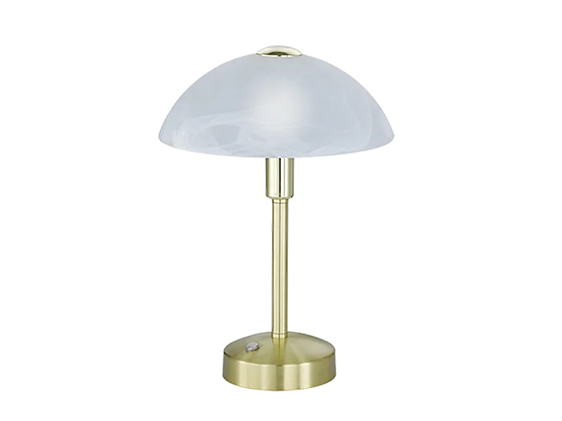 Lampada da tavolo LED, metallo, ottone satinato, 22,5x30x22,5 cm, Donna