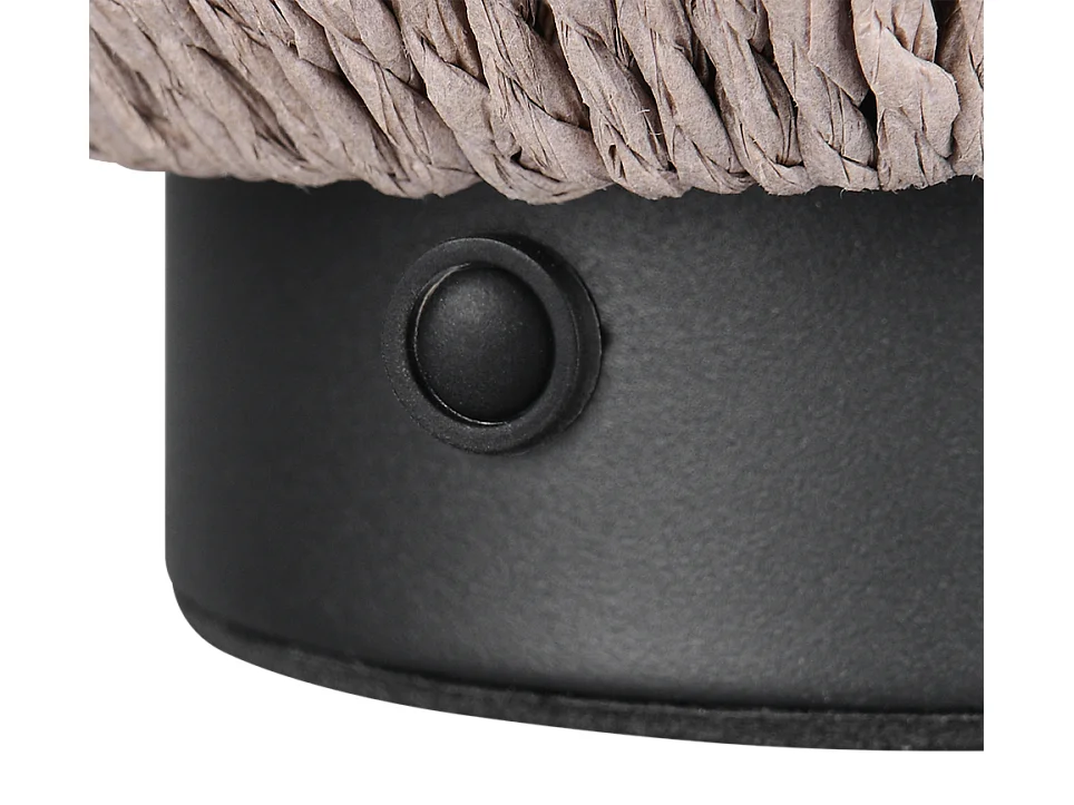 Lampada da tavolo LED, filato di carta, marrone, 18,5x22x18,5 cm, Lira