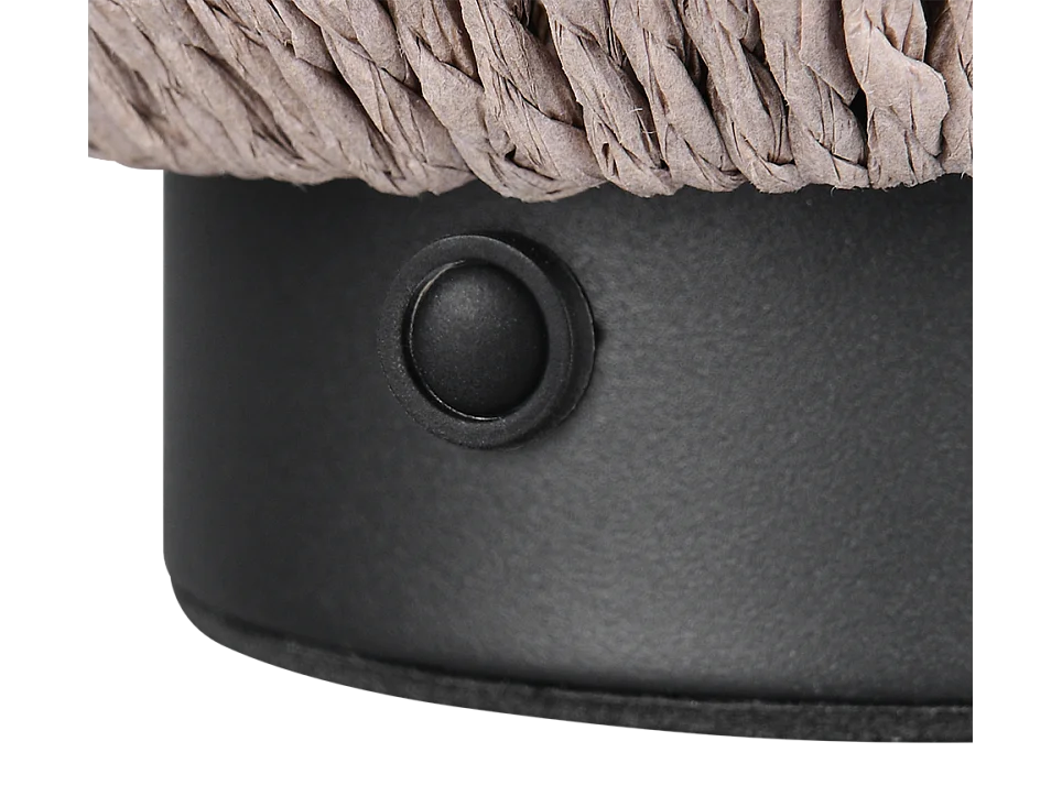 Lampada da tavolo LED, filato di carta, marrone, 18,5x22x18,5 cm, Lira