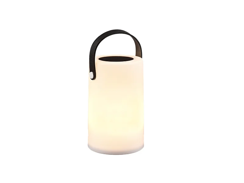 Lampada da tavolo da esterno LED, plastica, bianco, 13x20,5x13 cm, Garcia