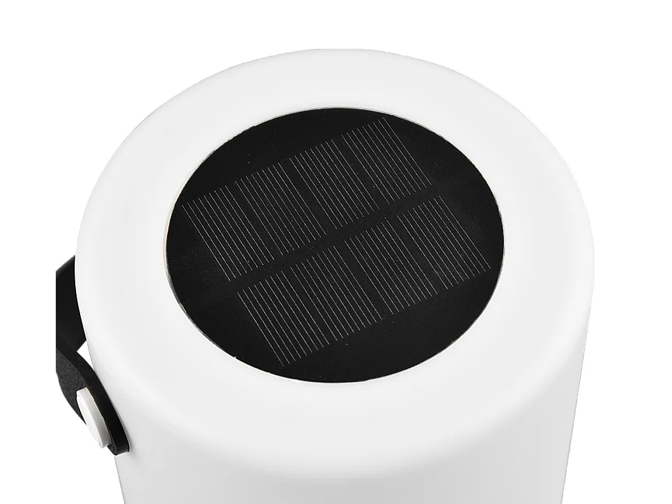 Lampada da tavolo da esterno LED, plastica, bianco, 13x20,5x13 cm, Garcia