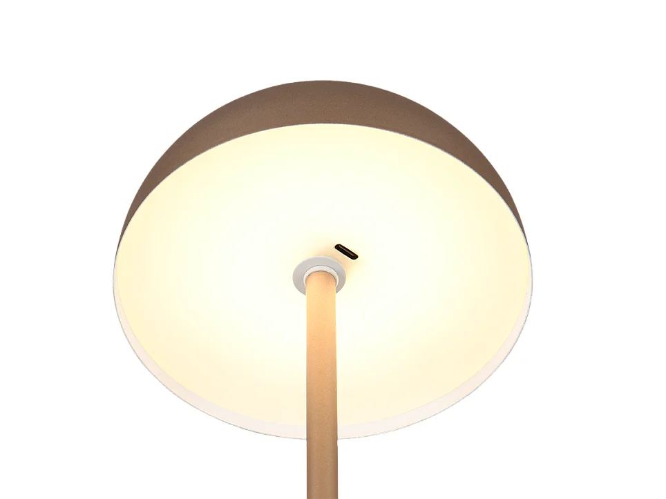 Lampada da tavolo LED, metallo, caffè, 13x21x13 cm, Munoz