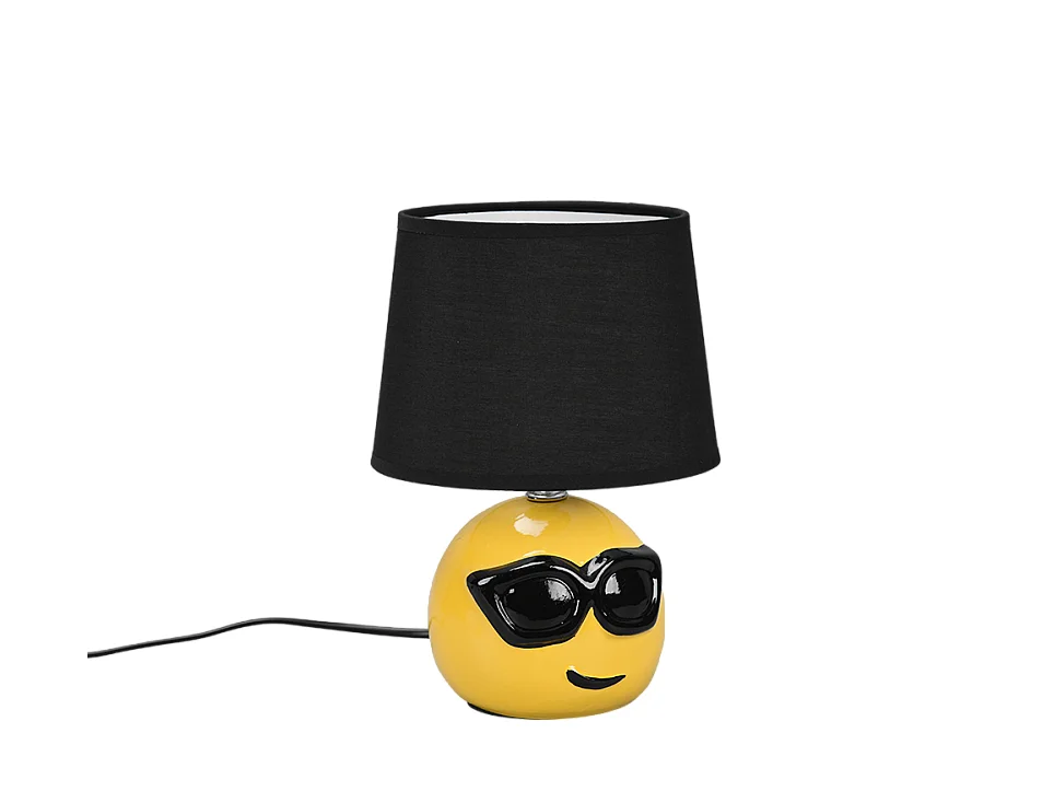 Lampada da tavolo, ceramica, nero, 18x26x18 cm, Coolio