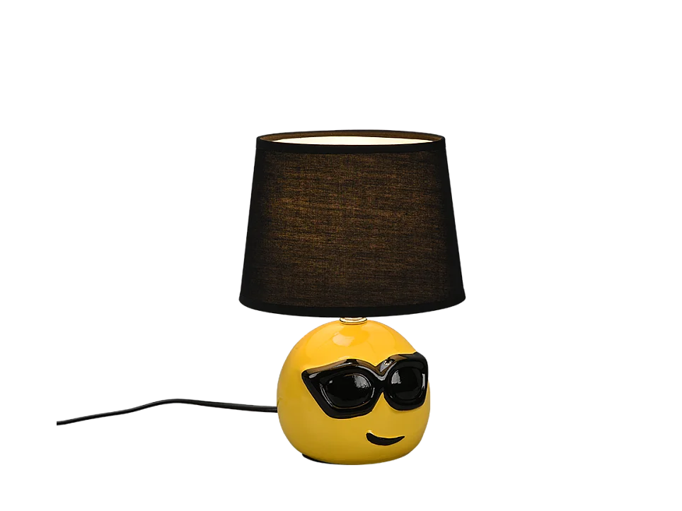 Lampada da tavolo, ceramica, nero, 18x26x18 cm, Coolio