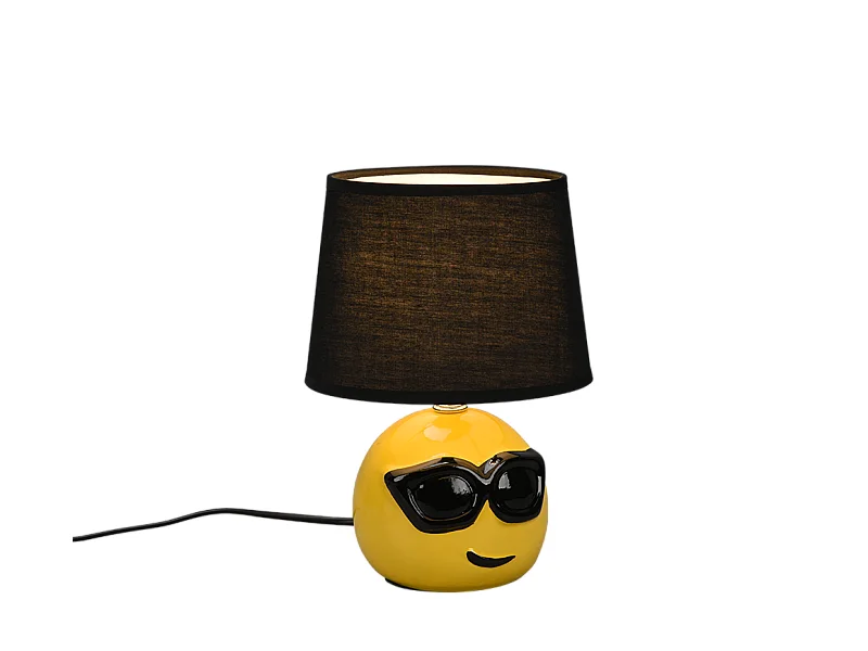 Lampada da tavolo, ceramica, nero, 18x26x18 cm, Coolio