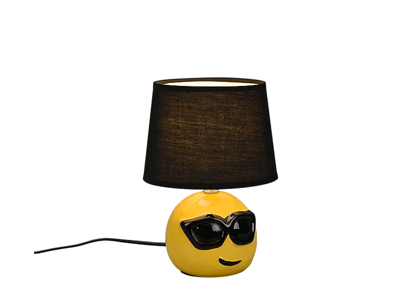 Lampada da tavolo, ceramica, nero, 18x26x18 cm, Coolio