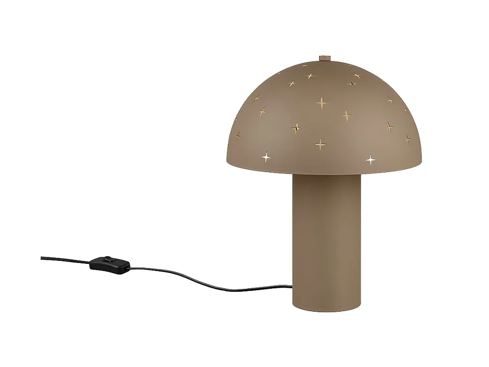 Lampada da tavolo, metallo, taupe, 25x32,5x25 cm, Seta