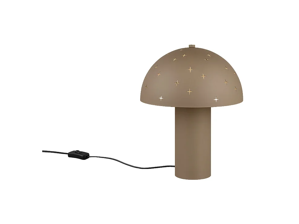 Lampada da tavolo, metallo, taupe, 25x32,5x25 cm, Seta