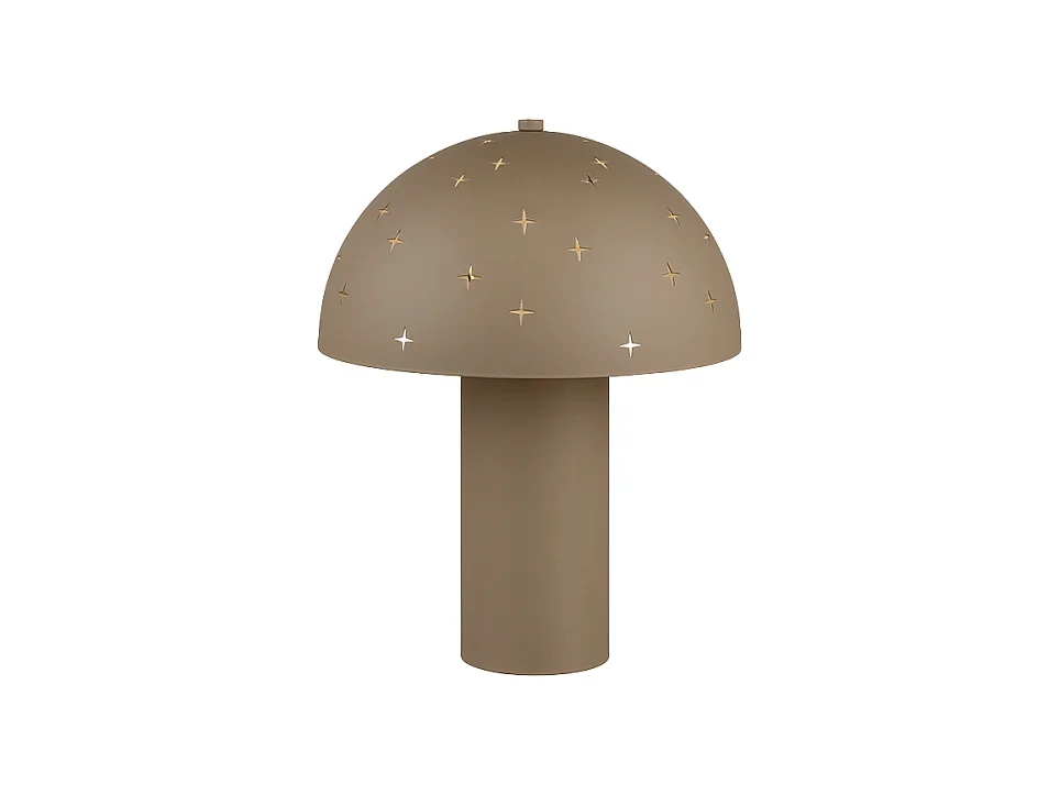 Lampada da tavolo, metallo, taupe, 25x32,5x25 cm, Seta