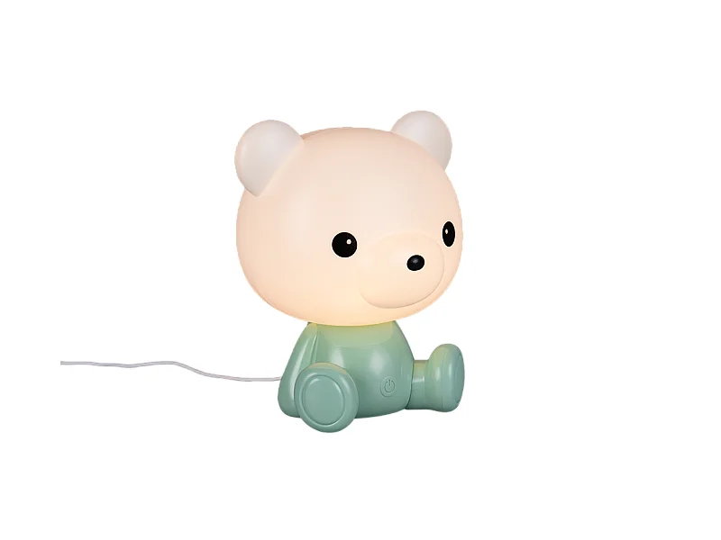 Lampada da tavolo LED, plastica, verde, 21x25,5x19 cm, Cutie