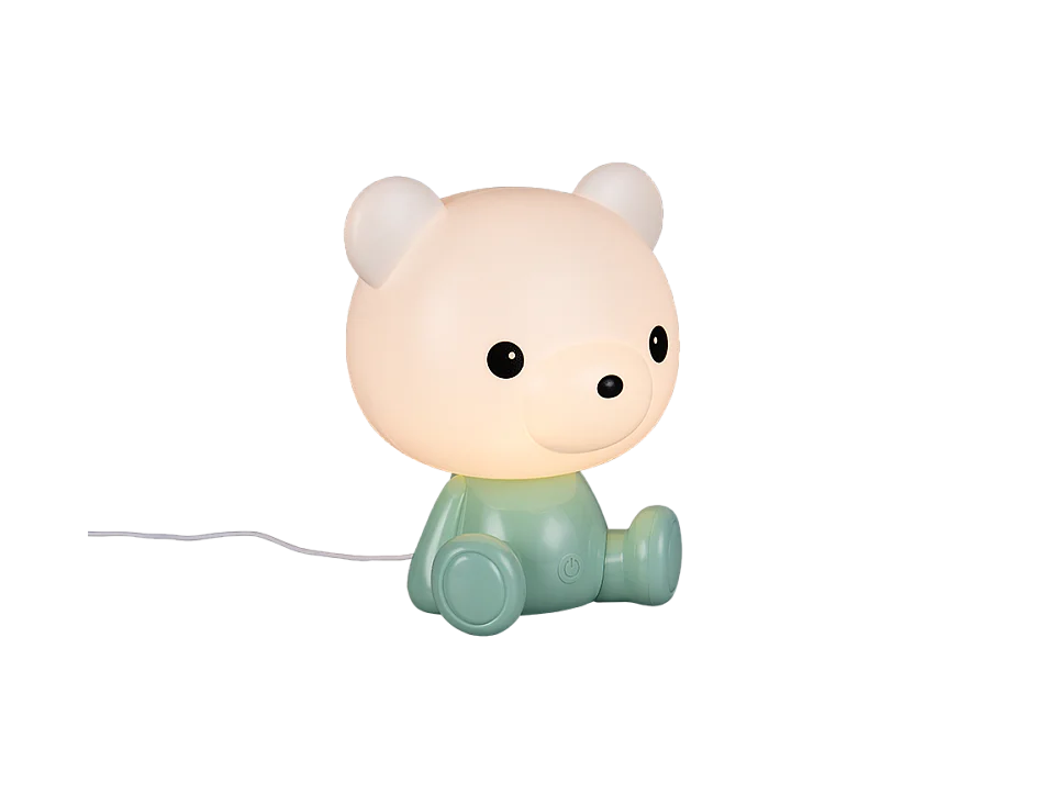 Lampada da tavolo LED, plastica, verde, 21x25,5x19 cm, Cutie